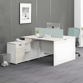 Dawn-C Office Desk Workbench with Extra Long Side Table Storage Cabinet - Gavisco Office Furniture